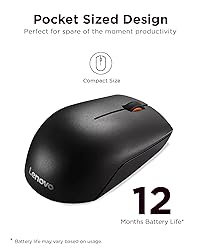 Lenovo 300 Wireless Mouse – Computer Mouse for