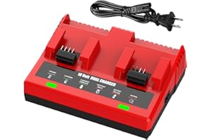 Dual 18V Rapid Charger Compatible with Milwaukee m 18 Battery Charger Station, for 48-59-1802 48-59-1812 for 48-11-1850 48-11