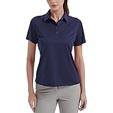 Women's Polo Shirts UPF 50+ Casual Work Quick Dry 4 Buttons Short Sleeve Collared Golf Shirt XS-4XL