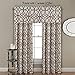 H.VERSAILTEX Blackout Curtain Valances for Kitchen/Bathroom - Thermal Insulated Window Valances for Living Room/Bedroom Rod Pocket Short Curtain 1 Panel, 52x18 inch, Geo in Taupe and Red