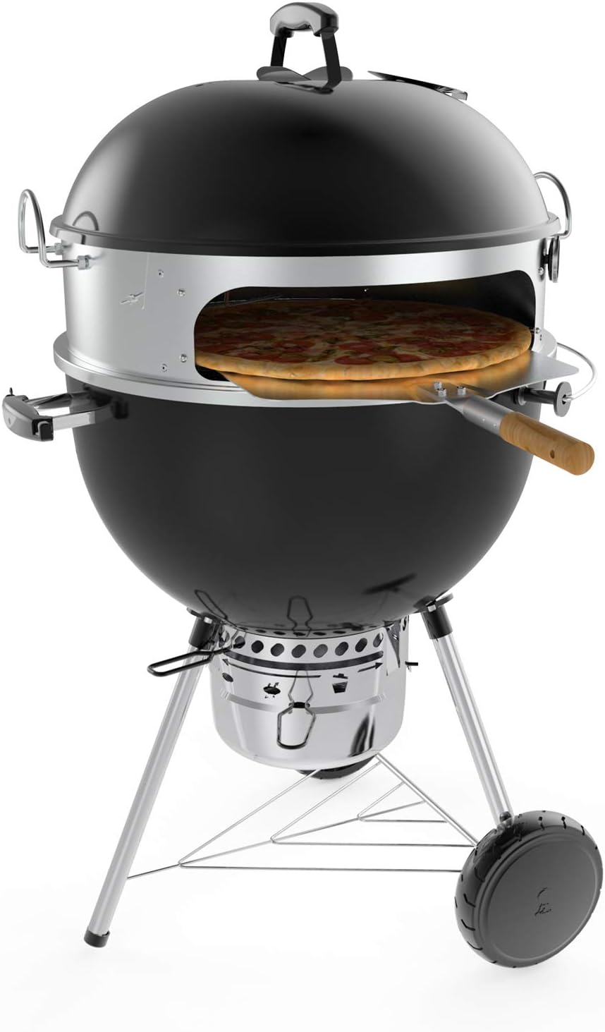 only fire Multi-Purpose Stainless Steel Rotisserie Kit with Pizza Ring for 22 1/2" Kettle Grills-Includes Pizza Peel and Pizza Stone : Garden & Outdoor