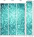 Sapphire Fairy Dust, Vinyl Locker Wallpaper- 4 Pre-Cut Full Length panels with 2x 48 Adhesive Magnets