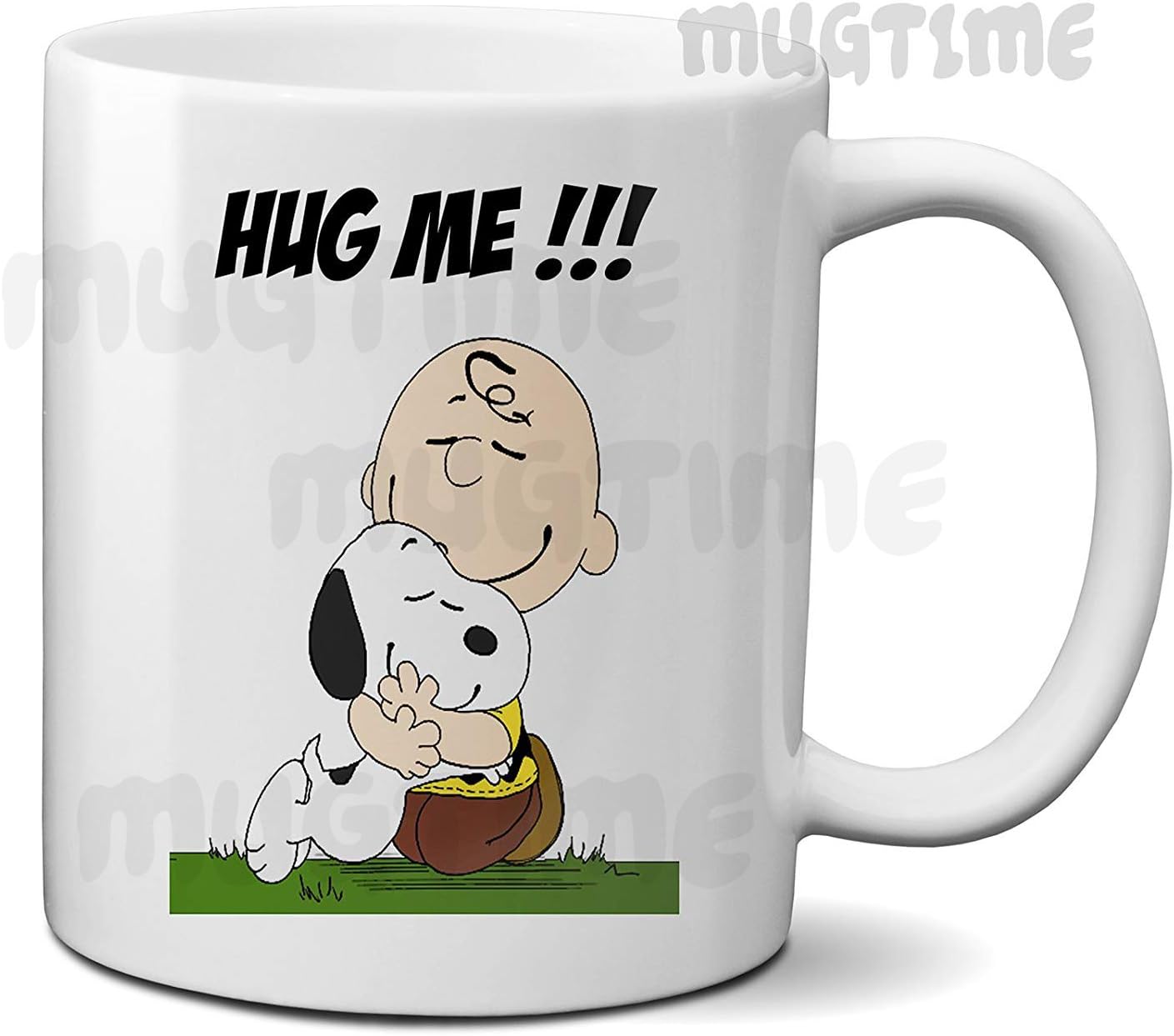 Mugtime (TM) - Peanuts - Snoopy - Charlie Brown - Hug Me - Coffee Tea Mug Cup - Ceramic - Gift - 330ml
