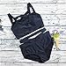 Prograce Women's Sexy Criss Cross High Waisted Bandage 2PCS Bikini Set, XL Black