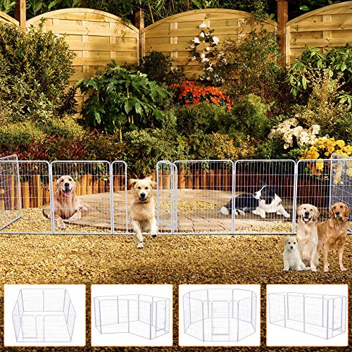 Yaheetech Welpenlaufstall Freigehege Welpenzaun Gehege Laufstall mit