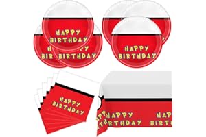 OULUN Cartoon Animation Birthday Party Tableware - Cartoon Animation 20Plater 20Napkin And Tablecloth,Cartoon Animation Birthday Party Supplies
