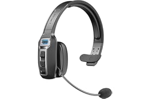 LEVN Bluetooth Headset with Microphone, Trucker Bluetooth Headset with AI Noise Cancelling & Mute Button, Wireless On-Ear Hea