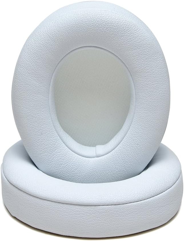 MMOBIEL Ear Pads Cushions Compatible Beats by Dr. Dre Solo 2/3 Wireless Headphones Memory Foam Protein Leather (White) - Image 4