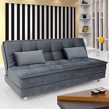 Furny Gaiety Supersoft Sofa Cum Bed Grey Amazon In Electronics