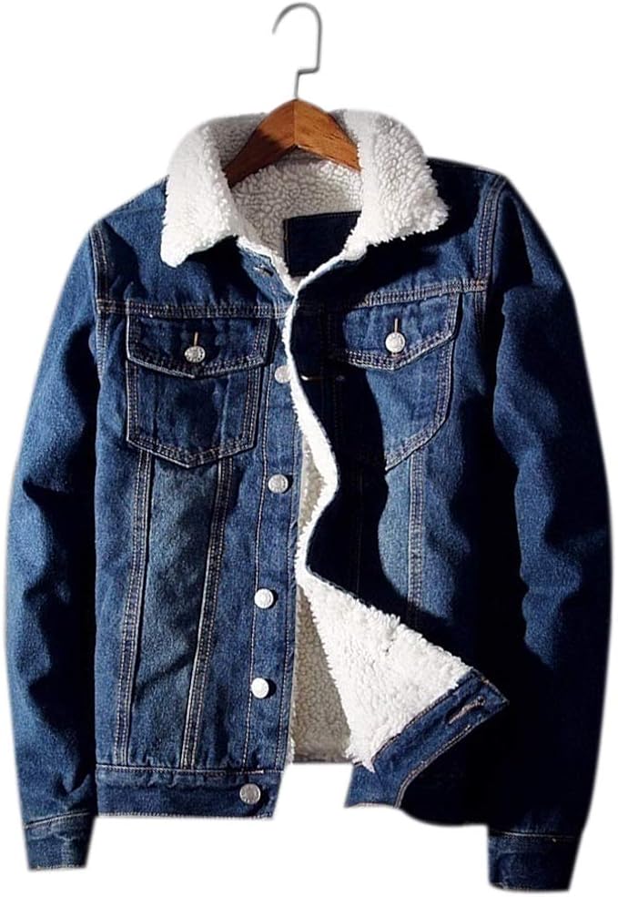 Amazon Japhot メンズ ジージャン ボアジャケット デニム ジャケット 男の子 裏起毛 デニムジャケット Gジャン メンズ 裏ボア もこもこ ダメージ 折り襟 アウター ブルゾン ファッションコーディネート カジュアル 防寒 コート ジャケット 通販