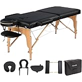 GreenLife® Basic™ Super Stable 28 Inches Width Height Adjustable Portable 2 Fold Massage Reiki Facial Table Bed with Free Car