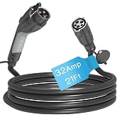 SEGUMA EV Charger Extension Cable, UL Listed 32Amp 21FT J1772 Charging Cord | Compatiable with Level 1/2 EV Chargers, Suitable for J1772 EVs/PHEVs, IP66 Car Charger Extension Cord with Bag