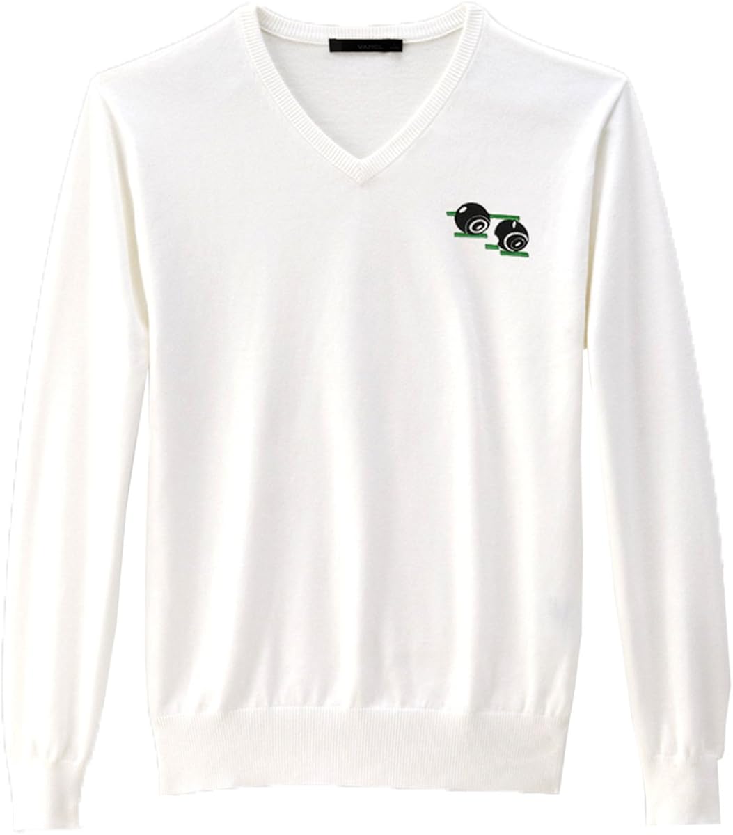 mens white bowling jumpers