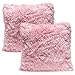 Chanasya Super Soft Long Shaggy Chic Fuzzy Fur Faux Fur Warm Elegent Cozy Pink Throw Pillow Cover Pillow Sham - Solid Pink Fur Throw Pillowcase 18x18 Inches 2-Pack(Pillow Insert Not Included)