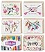 36 Boho Thank You Cards Bulk Assortment – 6 Unique Designs with Blank Inside – 4 x 6 Inch Cards Includes 36 Kraft Envelopes (no adhesive) and 36 Boho Heart Stickers | SPUNKYsoul Designs