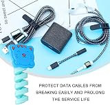 8x Silicone Cable Protector Cartoon Cute Charger Cord Organizer Data USB Mobile view 7