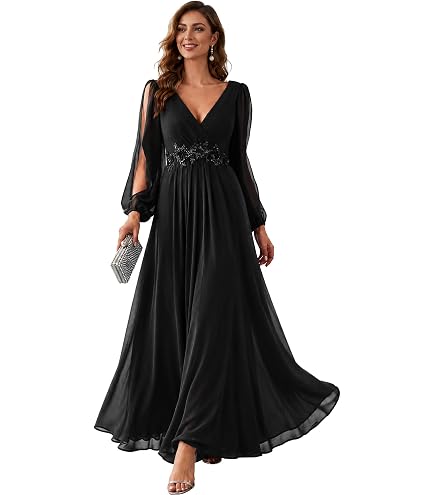 empire waist evening dress with sleeves Ever-Pretty Women's Mother of the Bride Dresses Long V Neck A Line Beading Formal Dark Green US4 : Clothing, Shoes & Jewelry Size:W8/M6.5 imgupdate_20230214 while the see Flowy Maxi Dress -