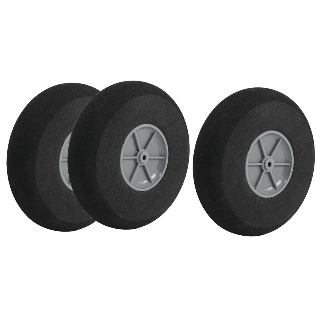 Sourcingmap 3pcs RC Airplane Glider Spare Parts Super Light Sponge Wheel 110x30mm