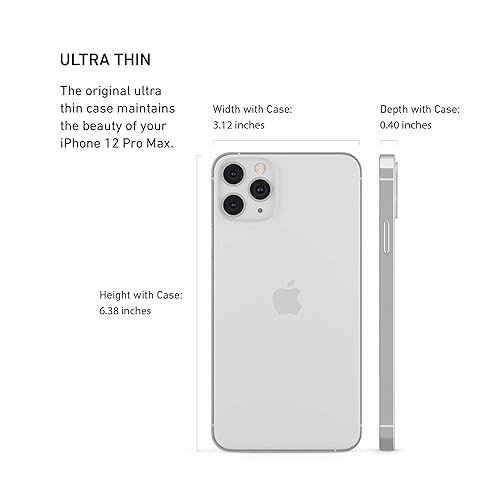 PEEL Ultra Thin Case for iPhone 12 Pro Max, Clear Hard