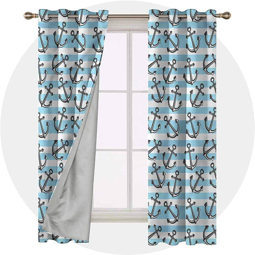 Set of 2 Panels 63 Long Inches Light Blocking Curtains