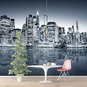 Wall Murals for Bedroom Brooklyn Bridgeand Newyork City Large Removable Wallpaper Peel and Stick Wall Stickers - 66x96 inches
