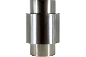 shamjina Portable Stove Pipe Chimney Stainless Steel Joint Tent Pipe Extension Tube Adapter Connector for Camping Outdoor Woo