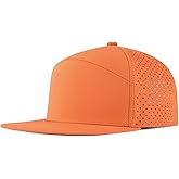 FEINION Men Flat Brim Adjustable Performance Hat Snapback Laser Perforated Baseball Cap