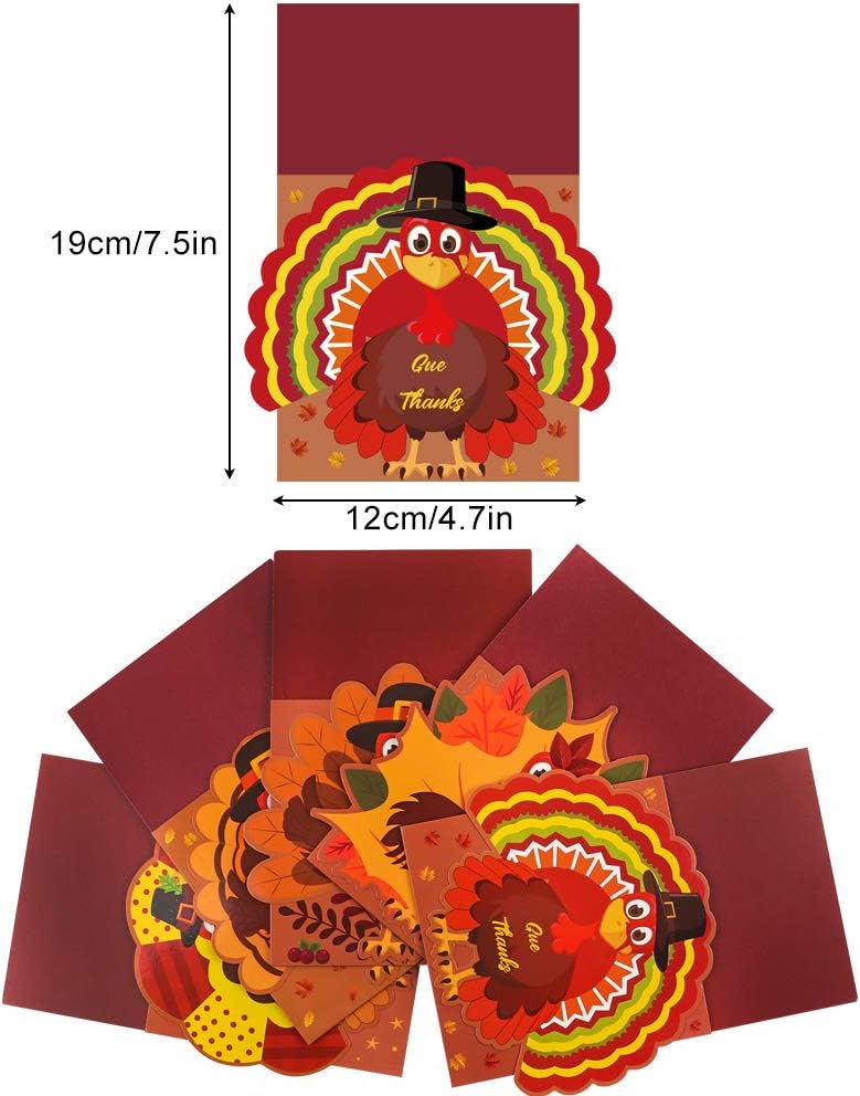 FUNARTY 20pcs Thanksgiving Cutlery Holder Set for Thanksgiving Turkey Utensil Decor, Autumn Fall Harvest Party Favor Supply Table Decoration: Home & Kitchen