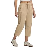 baleaf Women's Capri Pants with Zipper Pocket Lightweight Quick Dry Water Resistant Hiking Pants Adjustable Ankle Cuff
