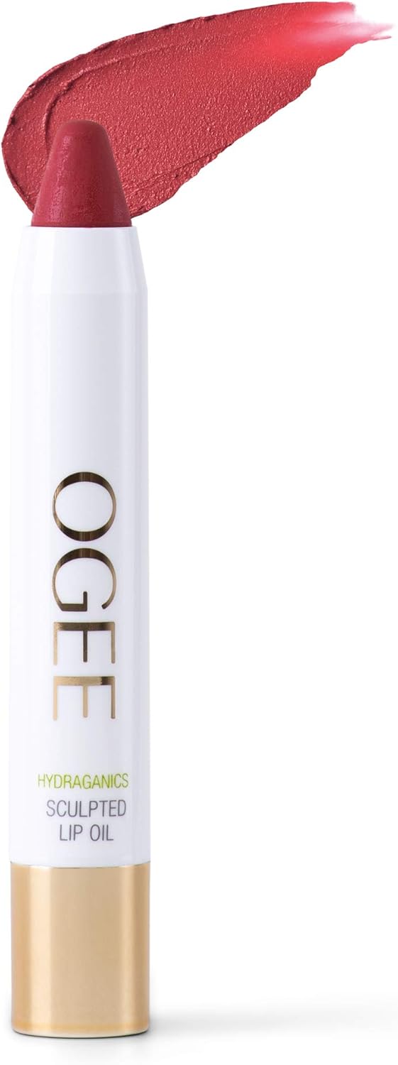 Ogee Tinted Sculpted Lip Oil - Made with 100% Organic Coconut Oil, Jojoba Oil, and Vitamin E - Best as Lip Balm, Lip Color or Lip Treatment - Zinnia