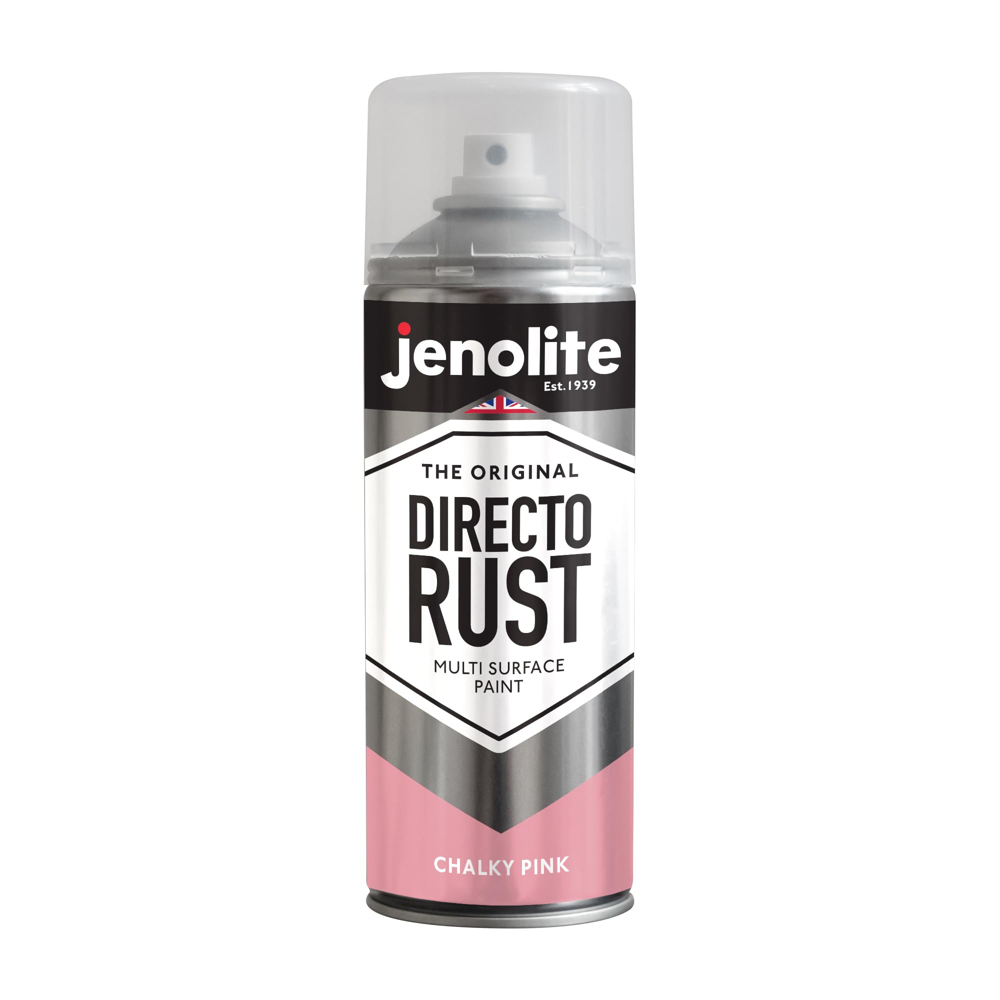 JENOLITE Directorust Chalky Spray Paint | PINK | 400ml | Multi-Surface Chalky Finish Spray Paint | Ideal For Furniture, Ornaments, Picture Frames | Interior & Exterior Use | RAL 3014