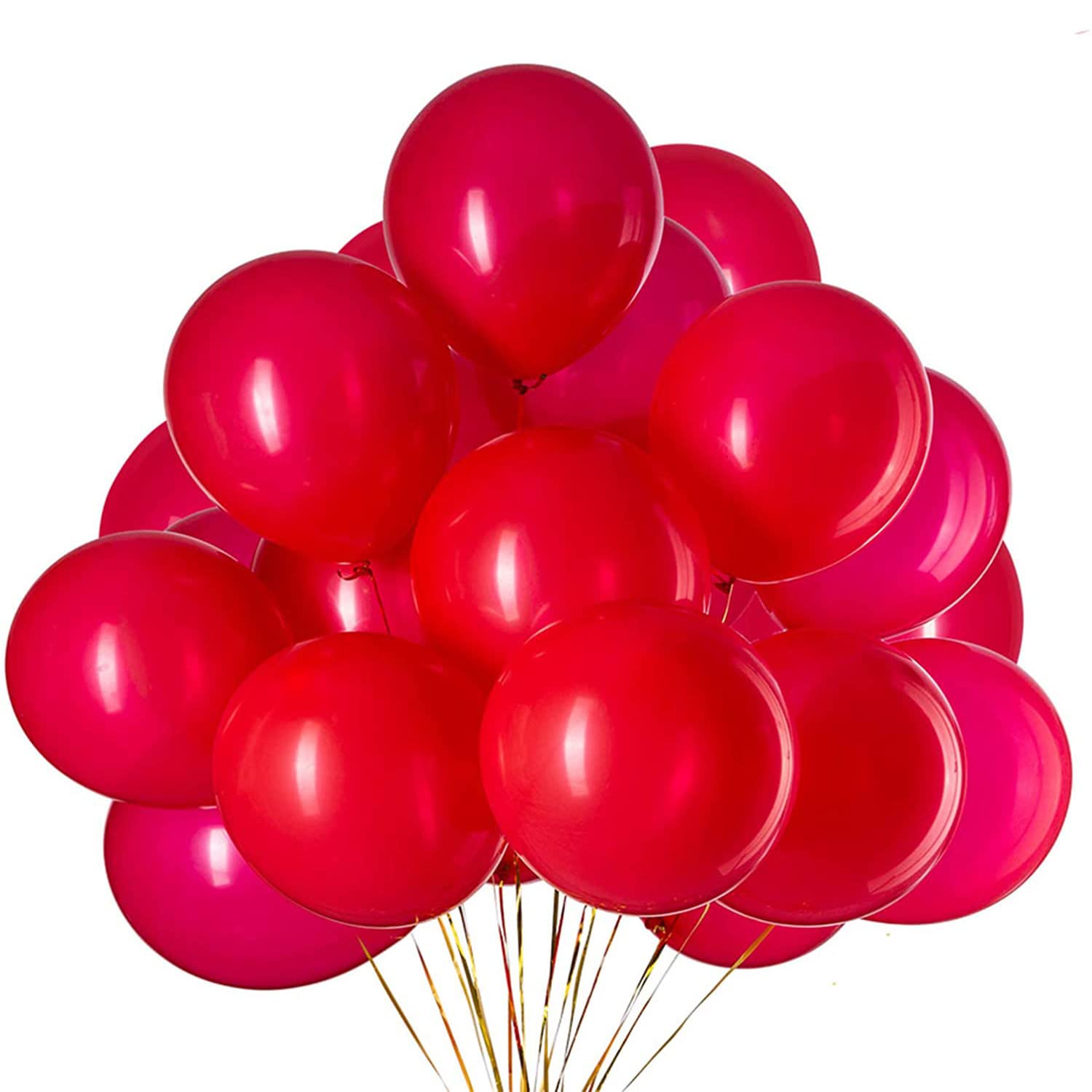 Vsosfiza 12inch Red Balloons, Red Latex Balloons(50Pack)
