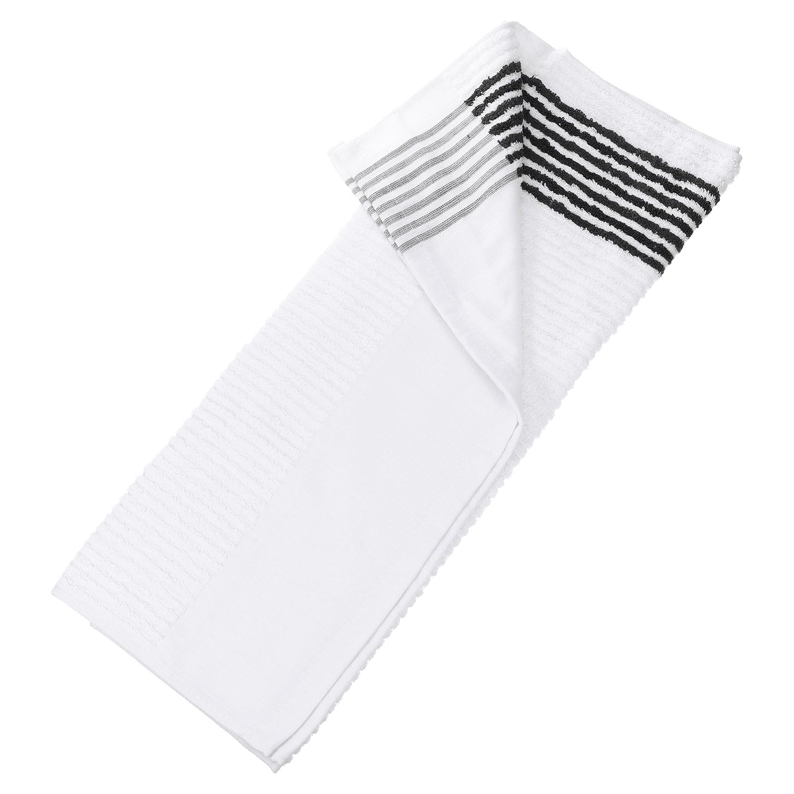 PATIKIL Large Caddy Towel 22" x 44", 1 Pcs Caddie Style Golf Towels Cotton Camping Towels for Golf Bags Golfers Tour Player Club, White-Black