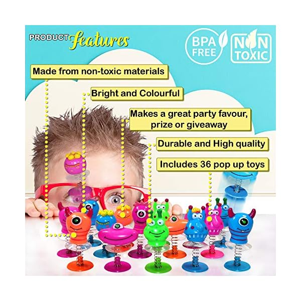 The Twiddlers 36 Monster Spring Jump Up Pop Up Party Toys For Kids Tamilgifts