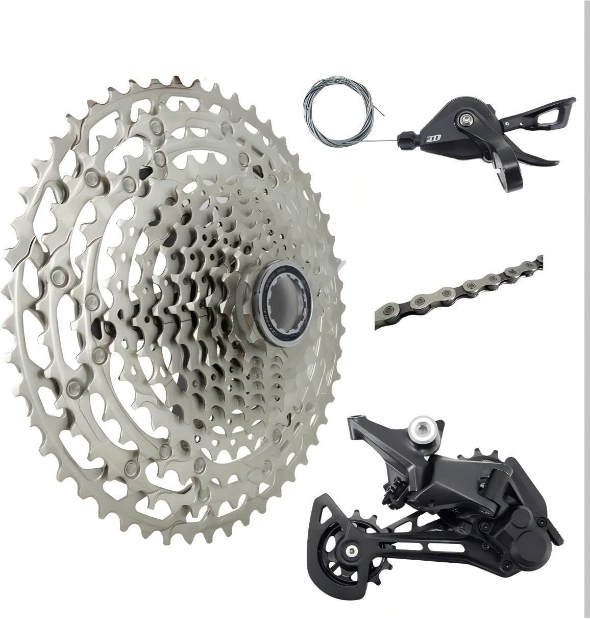 JGbike Compatible MTB groupset for Shimano Deore M5100 11 Speed shifters & Rear Derailleur, KMC X11 Chain,Sunrace 11-51T CS-M5100 Cassette