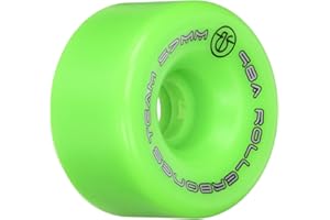 Rollerbones Team Logo 98A Recreational Roller Skate Wheels (Set of 8), Green, 57mm