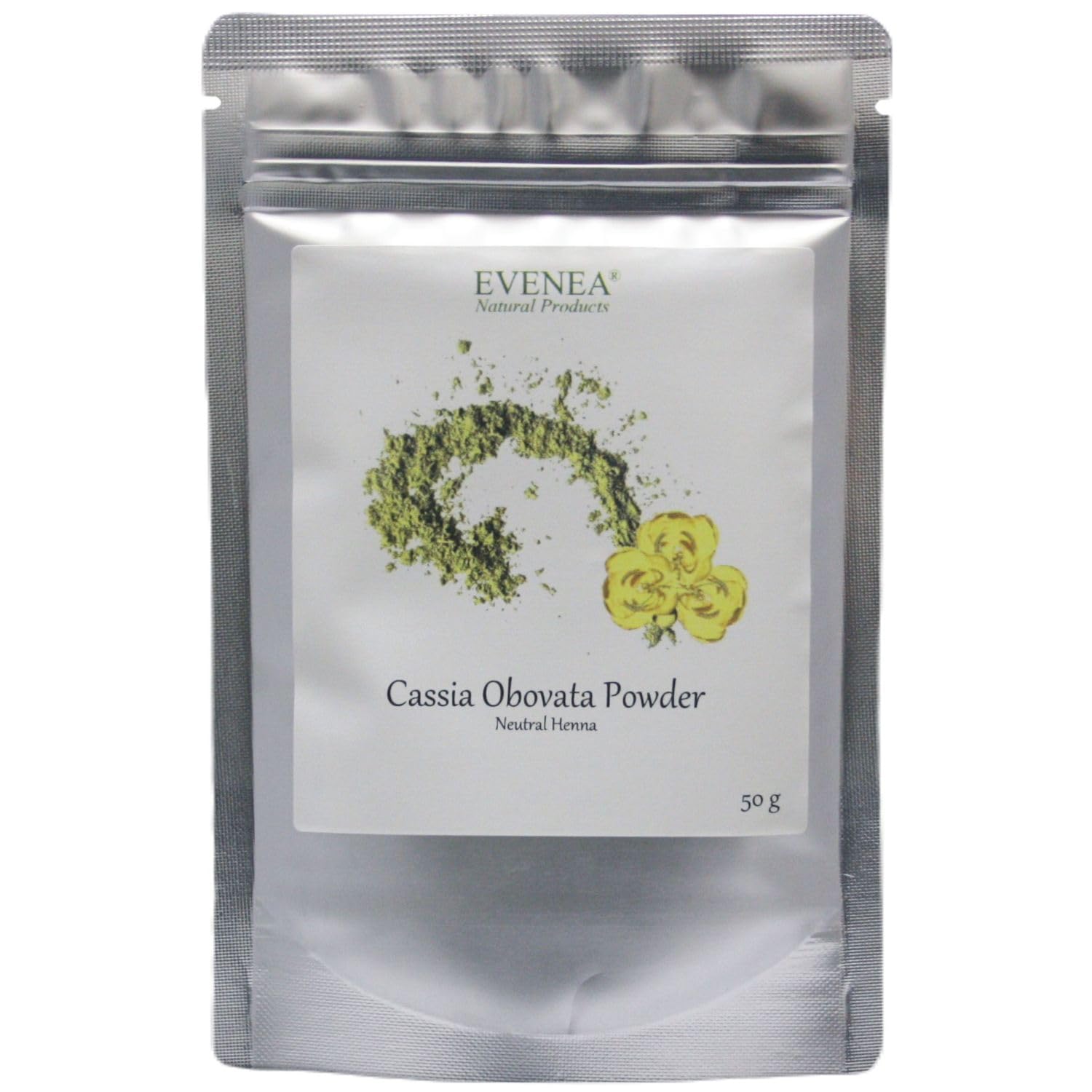 EVENEA Cassia Obovata Powder Neutral Henna Senna Leaves Conditioning - Premium Quality Natural Chemical Free Hair Treatment - 50g