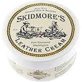 Skidmore’s Leather Cream: All-Natural, Non-Toxic Leather Conditioner - Made in USA Since 1984. Water Repellent Formula Restores Leather Couches, Car Seats, Boots, Shoes, Purses, Bags, and Tack. 6 Oz
