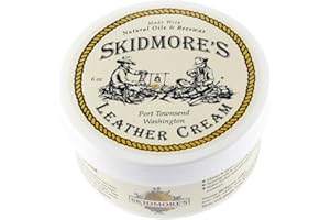 Skidmore's Leather Cream: All-Natural, Non-Toxic Leather Conditioner - Made in USA Since 1984. Water Repellent Formula Restores Leather Couches, Car Seats, Boots, Shoes, Purses, Bags, and Tack. 6 Oz