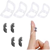RonJea 8Pcs Clear Oval Finger Splints&amp;Click-Lock Adjustment Kit, Size 8-11 | 4 Graduated Finger Oval Splint &amp; 4 Splint Adjustment, Finger Braces for Arthritis, Mallet, Straightening, Support