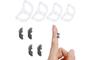 RonJea 8Pcs Clear Oval Finger Splints & Click-Lock Adjustment Kit, 4 Graduated Finger Ring Splint & 4 Splint Adjustment, Finger Braces for Arthritis, Mallet, Straightening, Support (Size 4-7)