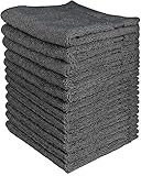 Utopia Towels Cotton Washcloths, 12 Pack, 600 GSM, Grey