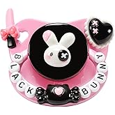 CutiePlusU Adult Sized Pacifier Dummy for Adult DIY Handmade - Black Bunny