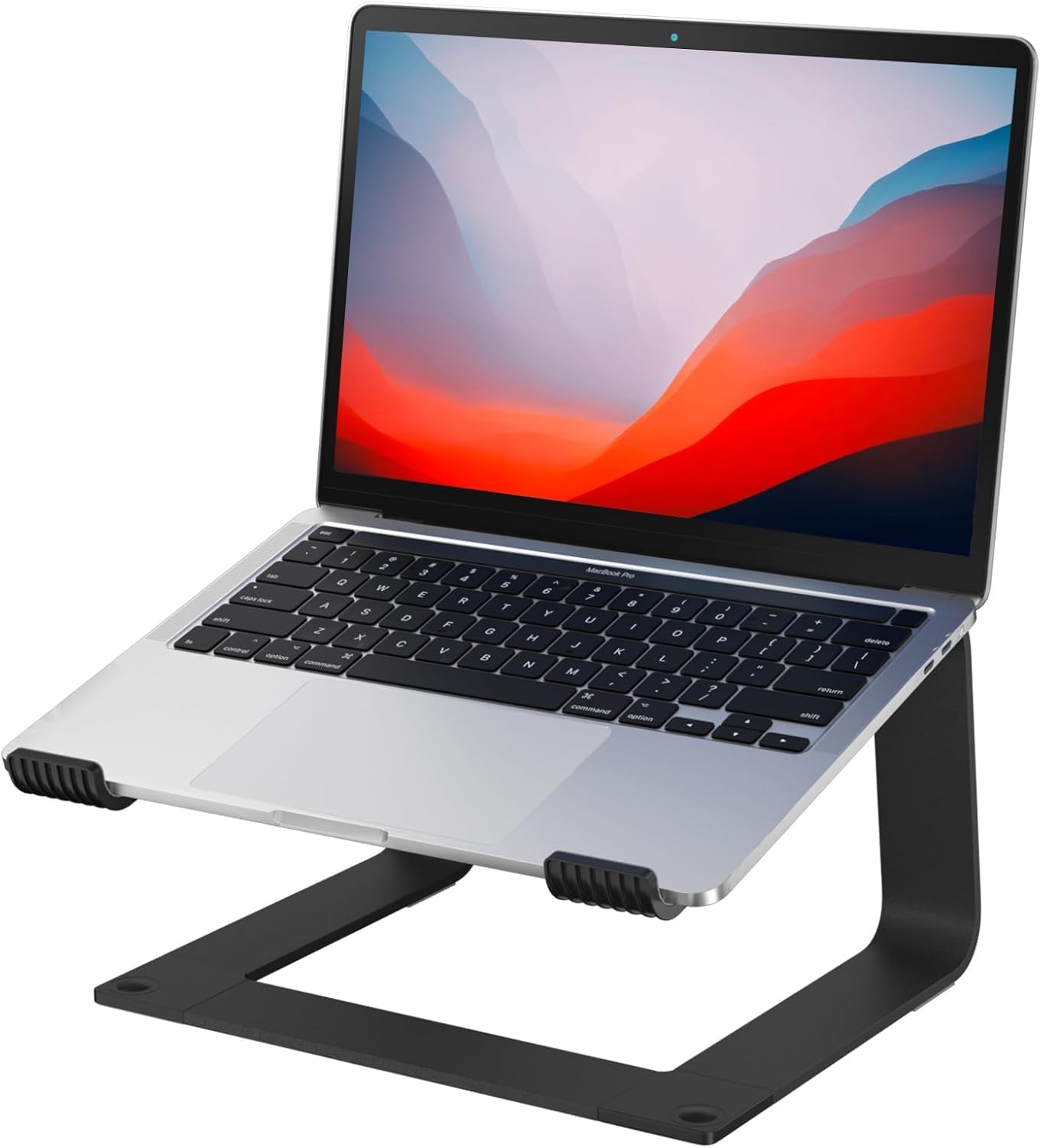Photo 1 of GleYo Laptop Stand for Desk Detachable Aluminum Computer Riser Portable Metal Notebook Holder Compatible with MacBook Air, Pro, Dell, HP, Lenovo and All 10-16" Laptops, Black
