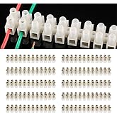 10 Pcs 12 Position Dual Row Terminal Strip, Electrical Barrier Wire Connector Block, Screw Terminal Barrier Block,Euro-Style 