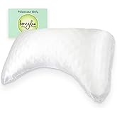 Honeydew Organic Silk Side Pillow Curved Pillowcase - The Ultimate Luxury Pillowcase to Reduce Wrinkles and Improve Skin and Hair Health - Queen Size (Powdered Sugar White)