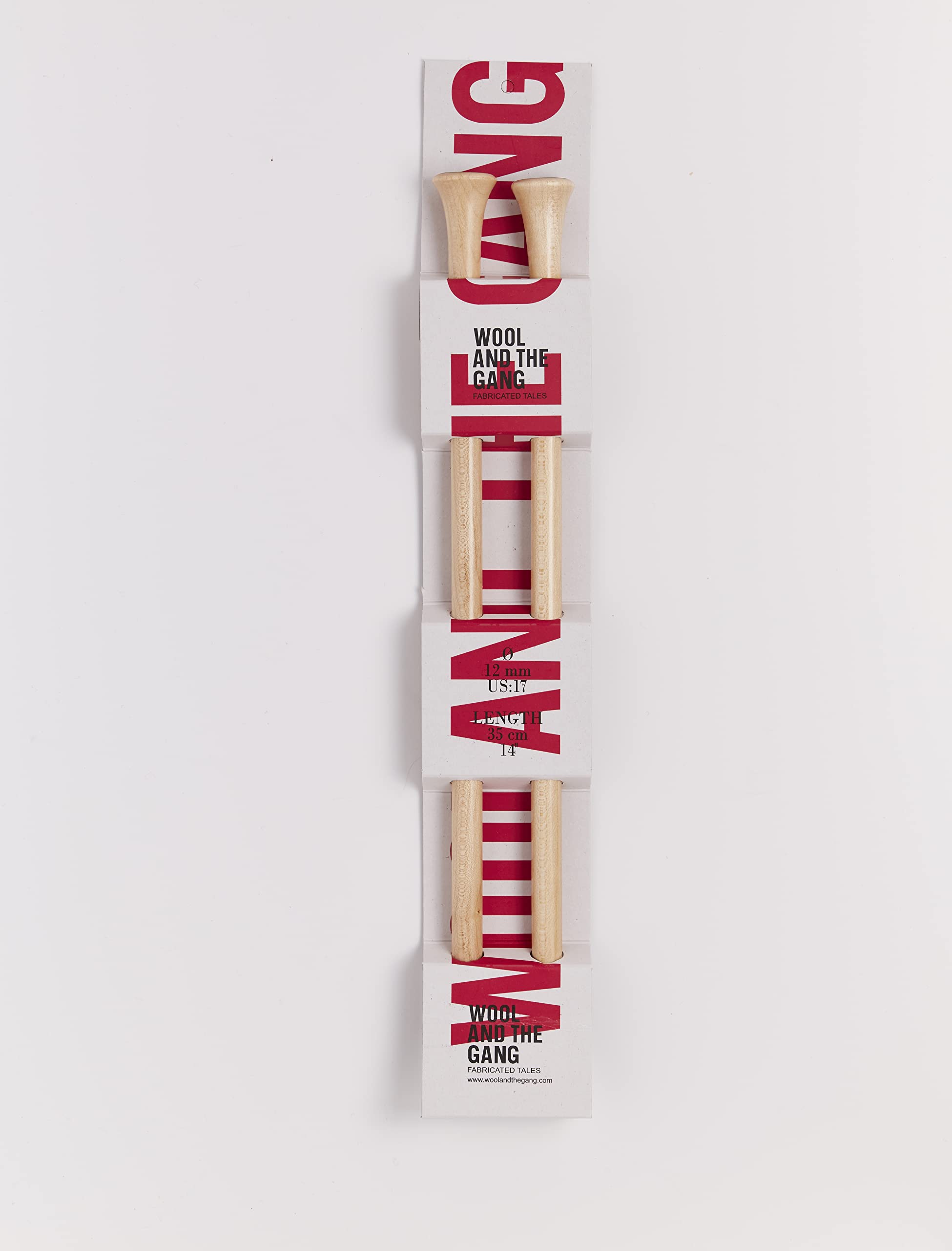 Wool and the Gang Straight Knitting Needles 12mm/US17