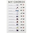 Chore Chart Detachable and Reusable Memo Note Board with Slider Portable RV List of Daily Affairs My Chores Notepad Checklist Form Good Habit Home Office Decor