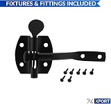 XFORT Black Auto Gate Latch Garden Gate Door Catch Shed Latch view 2