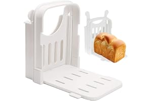 Bread Slicer Foldable Bread Slicers for Homemade Bread Slicer Machine Portable Plastic Toast Slicer.